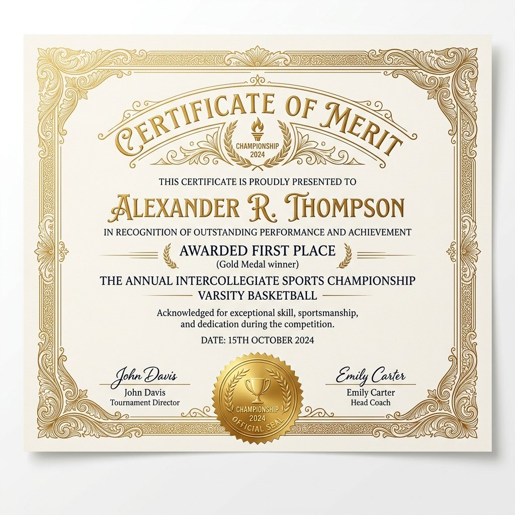 Merit Certificate