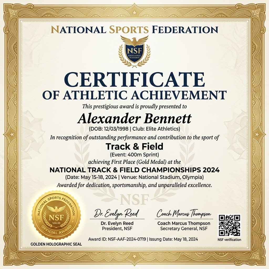 Certificate Preview